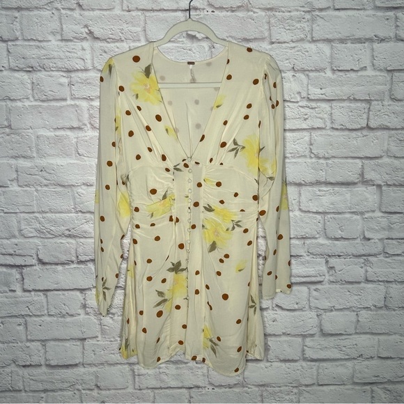Free People Date Night Floral Polka Dot Mini Dress - Picture 8 of 16